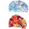 Hemobllo Cuffia da Nuoto Pieghettata in Nylon 2 Pezzi per Donna, e Facile da Indossare, Design Unico e Stile Elegante per Piscina e Mare