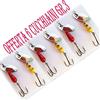 generico N. 6 ESCA ARTIFICIALE PESCA TROTA FIUME LAGO CUCCHIAINO GR. 3 KIT SPINNING