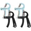 Kellegour 4 pcs Avambracci Attrezzi con Funzione di Conteggio,Hand Grip,Pinza Mano Regolabile 5-60 kg e 10-100kg,Allenamento Avambraccio per la Palestra e l'Allenamento Quotidiano,Nero e Blu