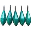 Generico PMfishing Kit 5 Piombi da Pesca Scorrevoli Siluro Storione Carpa Pesca a Fondo Lago Fiume PM Fishing Piombo Plastificato Break Line (100gr 5pz)