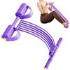 Minhaxue Pedal Resistance Band Elastico Fitness a 10 Tubi, Corda Elastica di Tensione per Allenamento Gambe, Glutei e Core, Attrezzi Palestra Casa Portatile per Yoga, Pilates, Donna e Uomo