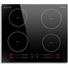 Karienvir Piano cottura a induzione 4 piastre da incasso con booster, 60 cm, 7200W