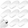 HO-SFSM 4 Paia Talloniera in Silicone per Tallonite, 1cm Soletta Tallone Plantare, Trasparente Solette Gel Spina Calcaneare, Solette Tallone Per Ridurre Pressione e Fastidi