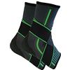 yuxiaoshi 2 cavigliere regolabili, supporto elastico di compressione per danni legamenti, caviglie deboli, tendine di Achille e distorsione della caviglia, colore: verde