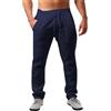 JESDM Pantaloni in lino da uomo, estivi, autunno, casual, in lino, con tasche, elastico in vita M-3XL, Blu marino, XL