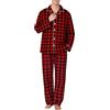 YOSUWOAI Pigiama lungo da donna e uomo, a quadretti, a maniche lunghe, set in due pezzi camicia con pantaloni, tuta da casa, set pigiama da 2 pezzi comodo e ampio, casual, abbigliamento da casa comodo