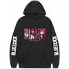 Charous Felpa con cappuccio con motivo anime Blue Lock Chigiri Hyoma, 2025 anni, unisex, per fan dei manga, regalo cosplay, Nero , S