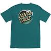 SANTA CRUZ Skateboards - Camicia Wave Dot Teal/Yellow, Colore foglia di tè con, S