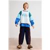 Desigual, pantalone patchwork in denim, Cotone, Marrone, 11/12