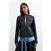 Desigual, Giacca effetto pelle, Donna, Poliestere, Nero, L