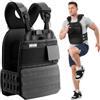 VEVOR Gilet Zavorrato Senza Dischi di Peso, Giubbotto Zavorrato Solo Giubbotto con Spalline Strisce Riflettenti, Gilet da Allenamento di Forza Corsa Jogging Resistenza Muscolare Cross-Training