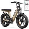 TS TST GRP LLC TST Bici Elettrica Uomo Donna 20 x 4.0'' Pneumatici Larghi Bicicletta Elettrica con Batteria Rimovibile 48 V 15 Ah, Motore 250W, Autonomia 60 km, Telaio Basso, Sospensione, Schermo LCD e Controllo App