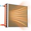 VEVOR Scambiatore di Calore Acqua-Aria 559 x 559 cm, Serpentina HVAC con Tubi in Rame e Alette in Alluminio, Fino a 190K BTU, per Riscaldamento Idronico, Caldaie a Legna e Sistemi di Raffreddamento