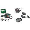 Bosch Aspirapolvere a umido e a secco AdvancedVac 18V-8 (senza batteria, sistema a 18 Volt, con set di accessori, nella scatola) Batteria da 18 V e caricabatterie 2,5 Ah (set di avvio da 18 V)