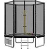 JUMMICO Trampolino Elastico per e Bambini Adulti 183/244/305/366/427 cmTrampolino Rotondo da Giardino Tappeto Elastico da Giardino di Diametro con Rete di Sicurezza, Scala e Barre Imbottite, Esterno