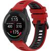 MELEJIA Cinturino in Silicone Compatibile con Garmin Venu 4 41mm/Venu 3S/2S/Forerunner 265S/Forerunner 255S, 18mm Ricambio Cinturino, Morbido Impermeabile, Regolabile Sportiva Cinturini-Rosso Nero