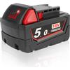 Waitley M18B5 Batteria Compatibile con Milwaukee 18V 48-11-1860/48-11-1850/48-11-1840/48-11-1828/48-11-1820/48-11-1815