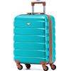 Flight Knight Valigie Rigide in ABS Leggere a 4 Ruote - Bagaglio a mano approvato per oltre 60 compagnie aeree tra cui easyJet, Jet2 e dimensioni massime per Ryanair (Priorita) 55x40x20cm