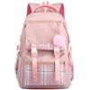 Generic Zaino Scolastico per le Ragazze Dei Ragazzi Boys Schoolbag Del Liceo Zaini per Bambini a Quadri Primari Borsa per la Scuola Elementare per Ragazze Adolescenti (rosa)