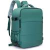 Treer Borse da Cabina Per Ryanair, Tinta Unita Zaino per Ryanair Bagaglio a Mano Zaini Borsa, Zaino da Viaggio Donna Uomo Cabina Travel Viaggio Casual Daypack per 15 Pc Portatile (Verde,40x30x20cm)
