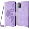 Netany Cover per OPPO A52 / A72 / A92 con Cordino, Flip Portafoglio Custodia in Pelle, [2 Porta Carte][Chiusura Magnetica],Custodia Libro Antiurto Cover con Laccio per OPPO A52 / A72 / A92 (Viola)