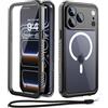 Beeasy Cover per iPhone 17 Pro Impermeabile IP68 con MagSafe, 360 Militare Antiurto Indistruttibile Resistente Doppia Protezione Custodia, Ermetica Antipolvere Subacquea Waterproof Case, 6.3, Nero