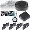 ePathChina Sistema radar di retromarcia auto inverso Qualità Premium 4 Sensori di parcheggio Sistema radar di retromarcia auto inverso con le ali (Argento)