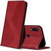 ZONNAVI Cover per Xiaomi Redmi Note 7 / Redmi Note 7 PRO, Flip Custodia Pelle PU con [Slot Cart] [Supporto Stand] [Magnetica], Cover a Libro Portafoglio per Xiaomi Redmi Note 7 / Note 7 PRO (Rosso)