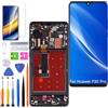 HLYGZX Display di ricambio per Huawei P30 Pro LCD Schermo TFT, VOG-L29 Display Touch Digitizer Assembly Kit parti di riparazione (nero con cornice, senza impronte digitali, non curvo Screen)