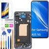 HLYGZX Display LCD per Samsung Galaxy A55 5G TFT A556V A556B A556B/DS - Kit di riparazione dello schermo LCD (blu navy con cornice, senza impronte digitali)