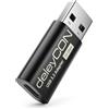 deleyCON Adattatore USB C 10Gbps - Corpo Alluminio - Presa USB C a Connettore A - per iPhone 17/16/15, iPad, Galaxy S26/S25/S24/S23, A57, A56, A16, PC, Laptop, CarPlay, Caricatore