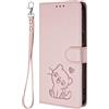 SHIEID Cover per TCL NxtPaper 70 Pro, [Magnetica] Cassa in Pelle PU Custodia Portafoglio con [Slot per Scheda] Case per TCL NxtPaper 70 Pro-Rosa