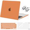 MOSISO Custodia Compatibile con MacBook Air 13 Cover M5 M4 M3 M2 2026-2022 A3449 A3240 A3113 A2681,Case per MacBook Air 13,6'' display Liquid Retina&Copritastiera&Pellicola&Tipo C, Arancione Cosmico