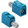QIANRENON FAKRA Z femmina a SMA femmina adattatore coassiale connettore RF convertitore blu acqua FAKRA Z Jack a SMA Jack Auto Antenna Adattatore 0 - 4 GHz 50Ω, per modem 4G/5G veicolo GPS SDARS