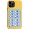 OCTOBUDDY MAX || Supporto adesivo con ventosa in silicone | Compatibile con iPhone e Android, supporto antiscivolo per accessori mobili per selfie e video (Azzurro)