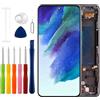 Duotipa [Supporta impronte digitali][Con telaio] Nuovo Duotipa OLED Display Screen Digitizer Assembly per Galaxy S21 FE 5G LCD Diaplay per SM-G990B con strumenti di riparazione tecnica Kit.-EU
