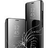 Yrzper Custodia per iPhone 12/Pro (6.1) Clear View Standing Cover Specchio Custodia Custodia Custodia Flip Case Case Custodia con Funzione di Supporto a 360 gradi Custodia per iPhone 12/Pro (Nero)