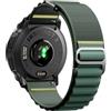 NotoCity Cinturino per Garmin Instinct 2X/2X Solar 50mm, 26mm Cinturino per Garmin Instinct 3 Solar/AMOLED 50mm, Nylon per Instinct 2X/3 Solar Tactial 50 mm Gancio a G Regolabile(Verde scuro)