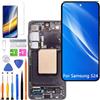 HLYGZX Schermo LCD per Samsung Galaxy S24 TFT S921B S921B/DS S921U S921U1, kit di riparazione per schermo touch (nero con cornice, senza impronte digitali)