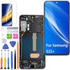 HLYGZX Display di ricambio per Samsung Galaxy S22+ 5G LCD TFT S906B S906B/DS Display Touch Digitizer Assembly Kit parti di riparazione (nero con cornice, senza impronte digitali, versione EU)