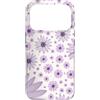 Floral Aesthetic Flower Botanical Gifts Custodia per iPhone 17 Pro Viola lavanda fiore viola scuro crema bianco floreale