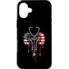 Paint Dripping Patriotic 4th of July US Custodia per iPhone 16 Plus Dialisi Infermiera Tecnico Tech Bandiera Americana USA Drip Amante