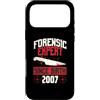 True Crime Merch for Investigative Crime Custodia per iPhone 17 Pro Max Esperto forense dalla nascita 2007 Compleanno a tema crimine vero