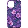 Floral Aesthetic Flower Botanical Gifts Custodia per iPhone 12 Pro Max Viola Fiori Fiori Floreali Viola Scuro Lilla