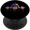 Paint Dripping Patriotic 4th of July US Sollevamento pesi Bodybuilder Sollevamento Palestra Bandiera Americana USA G PopSockets PopGrip Adesivo