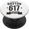 Vintage Area Code Pride Tees 617 Boston Codice Area Vintage Retro Distressed Autentico PopSockets PopGrip Adesivo