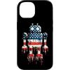 Paint Dripping Patriotic 4th of July US Custodia per iPhone 14 Robot Robotica Ingegnere Bandiera Americana USA Drip Graffiti