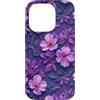 Floral Aesthetic Flower Botanical Gifts Custodia per iPhone 14 Pro Viola Fiori Fiori Floreali Viola Scuro Lilla