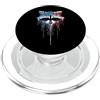 Paint Dripping Patriotic 4th of July US Raccoon Trash Panda Bandiera Americana USA Drip Graffiti PopSockets PopGrip per MagSafe