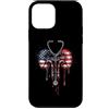 Paint Dripping Patriotic 4th of July US Custodia per iPhone 12 mini Dialisi Infermiera Tecnico Tech Bandiera Americana USA Drip Amante